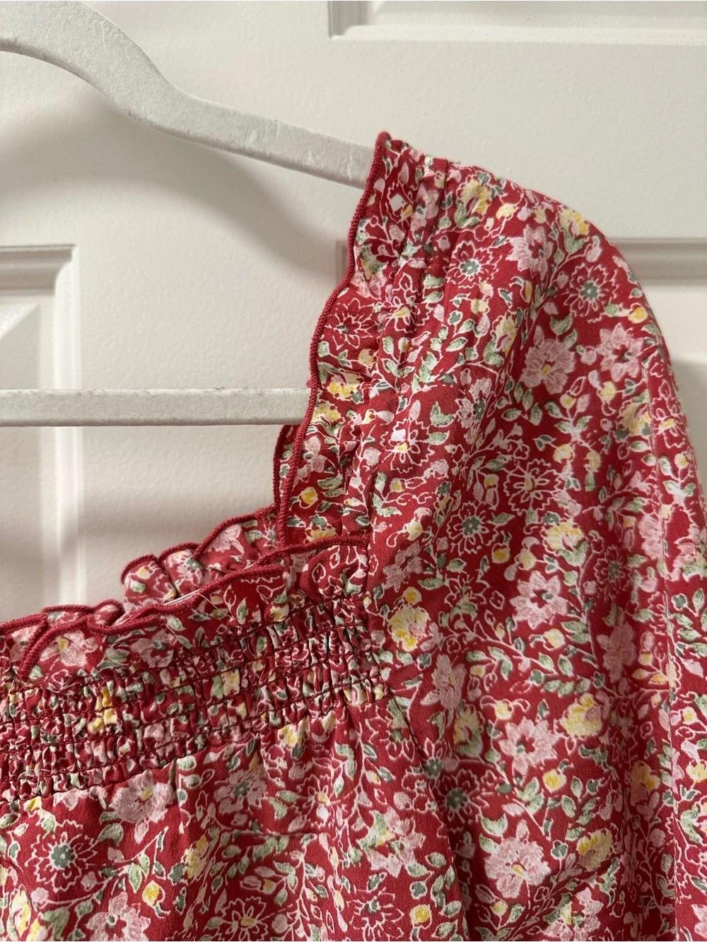 BeBop Floral Smocked Square-Neck Dress